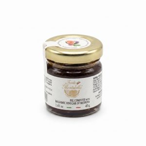 Frasco miniatura de Compota de higos Fondo Montebello 40g con Vinagre Balsámico de Módena I.G.P.