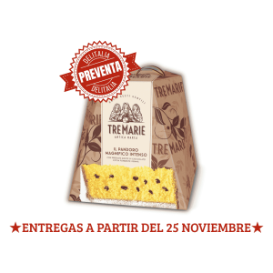Pandoro Magnifico Intenso Tre Marie 1 Kg con gotas de chocolate fondente