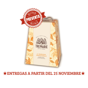 Pandoro Tre Marie 750 g tradicional con azúcar a velo